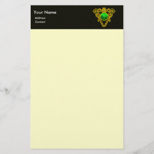 SAINT PATRICK'S CELTIC HEART,SHAMROCK Cream Stationery