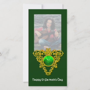 SAINT PATRICK'S CELTIC HEART,SHAMROCK HOLIDAY CARD