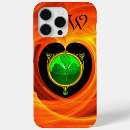 SAINT PATRICKS CELTIC HEARTSHAMROCK MONOGRAM iPhone 15 PRO MAX CASE