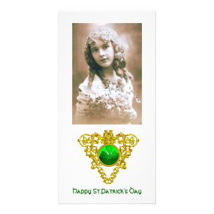 SAINT PATRICK'S CELTIC HEART,shamrock, white Card