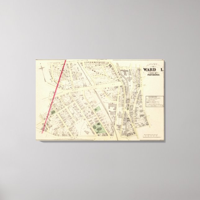 Saint Patricks Church and State St School Atlas Canvas Print (Front)