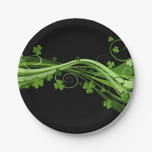 Saint Patricks Clover Paper Plates