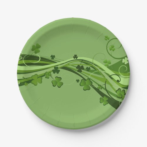 Saint Patricks Clover Paper Plates