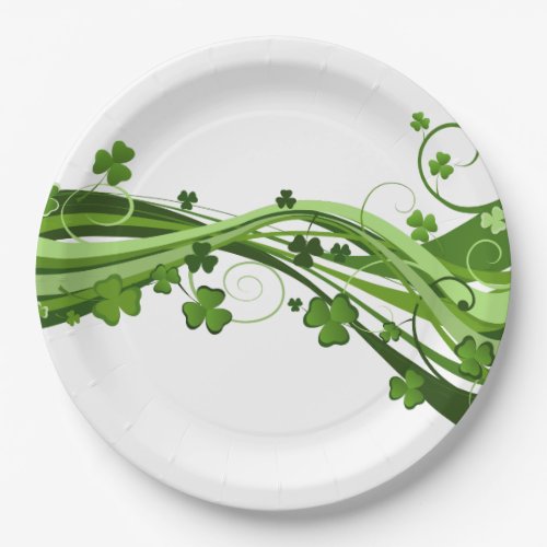 Saint Patricks Clover Paper Plates