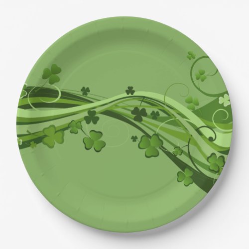 Saint Patricks Clover Paper Plates