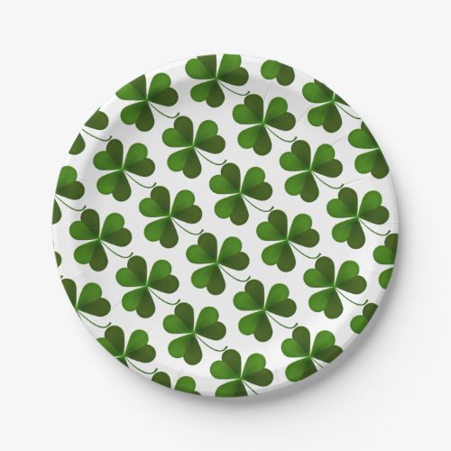 Saint Patricks Clover Paper Plates