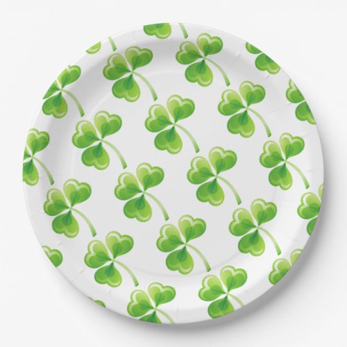 Saint Patricks Clover Paper Plates