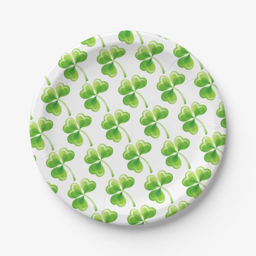 Saint Patricks Clover Paper Plates