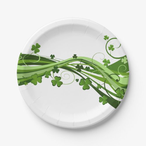 Saint Patricks Clover Paper Plates