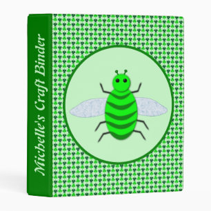 Saint Patricks Day bee and Shamrocks Mini Binder