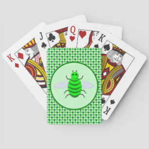 Saint Patricks Day Bee and Shamrocks Poker Cards