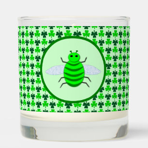 Saint Patricks Day Bee and Shamrocks Scented Candle
