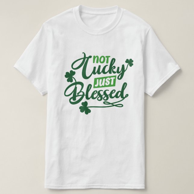 Saint Patrick's Day Blessed Christian Graphic Tee (Design Front)