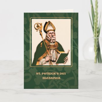 Saint Patrick's Day Blessings Religious Card by oldandclassic at Zazzle