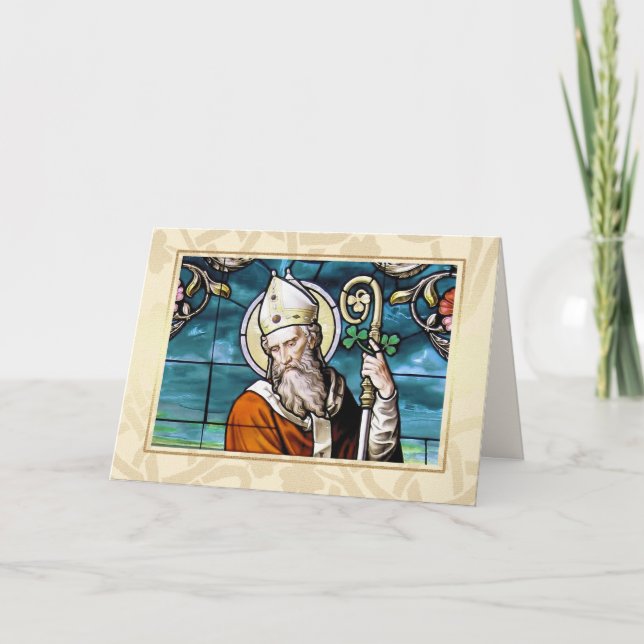 Saint Patrick's Day Blessings Religious  Card (Front)