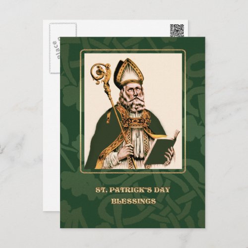 Saint Patricks Day Blessings Religious Postcard