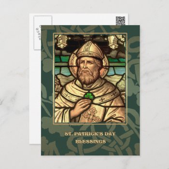 Saint Patrick's Day Blessings Religious Postcard by oldandclassic at Zazzle