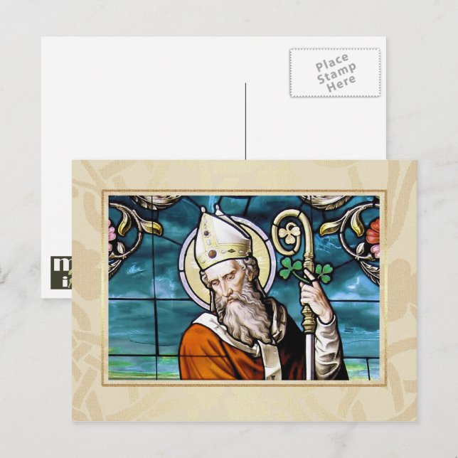 Saint Patrick's Day Blessings Religious Postcard (Front/Back)