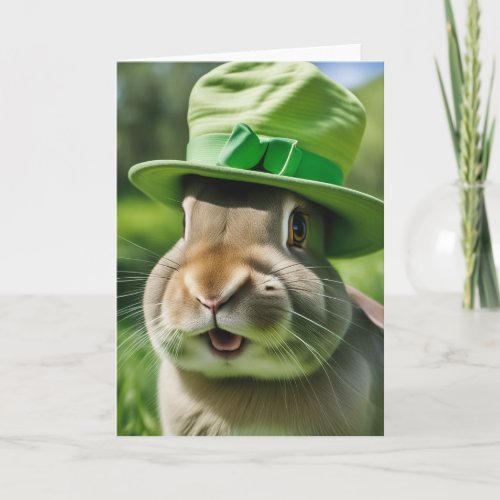 Saint Patricks Day Bunny Card