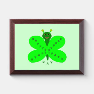 Saint Patricks Day Butterfly Award Plaque