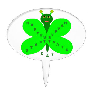 Saint Patricks Day Butterfly Cake Pick