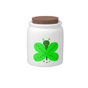 Saint Patrick's Day Butterfly Candy Jar