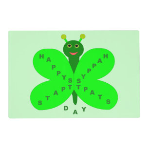 Saint Patrick's Day Butterfly Custom Placemat