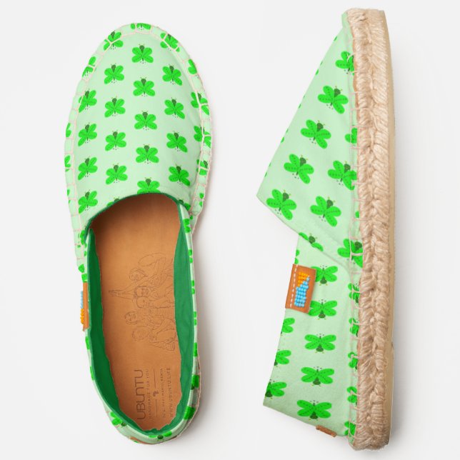 Saint Patricks Day Butterfly Espadrilles (Side)