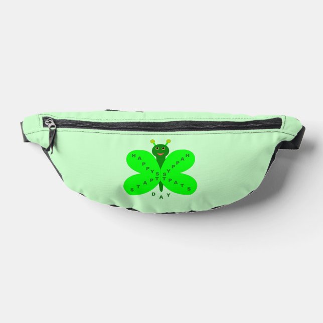 Saint Patricks Day Butterfly Fanny Pack (Lay Down)