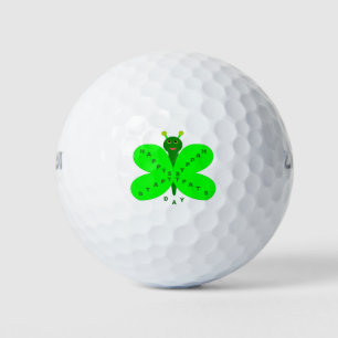 Saint Patrick's Day Butterfly Golf Ball