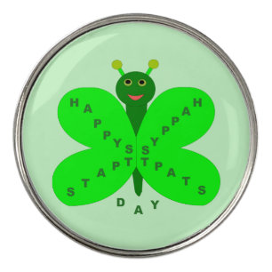 Saint Patricks Day Butterfly Golf Ball Markers