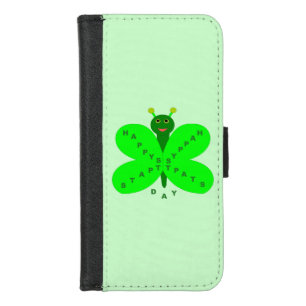 Saint Patrick's Day Butterfly iPhone Wallet Case