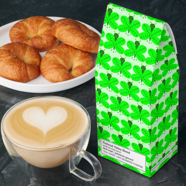 Saint Patrick's Day Butterfly Patterned Roasted Coffee (Breakfast)