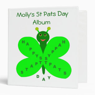 Saint Patricks Day Butterfly Photo Album Binder