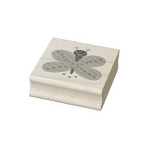 Saint Patricks Day Butterfly Wood Art Stamp