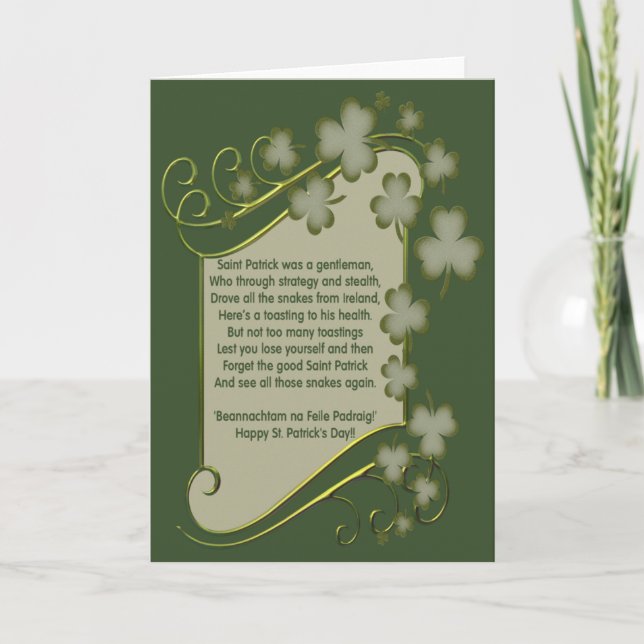 Saint Patricks Day Card (Front)