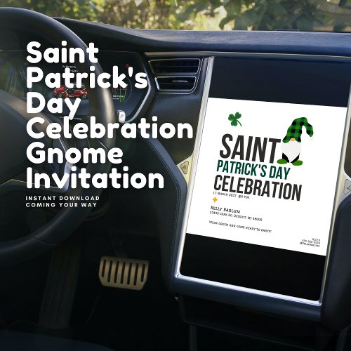 Saint Patricks Day Celebration Gnome Invitation