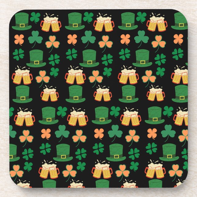 Saint patrick's day celtic,irish funny beer charms beverage coaster (Front)