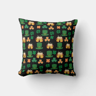 Saint patrick's day celtic,irish funny beer,charms throw pillow