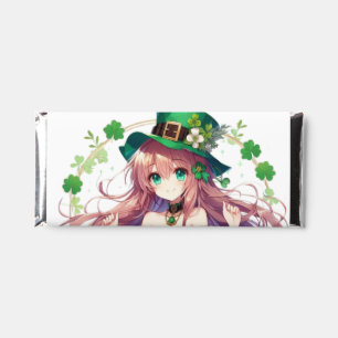 Saint Patrick's Day clover anime girl Hershey Bar Favors