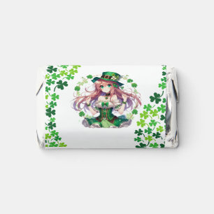 Saint Patrick's Day clover anime girl Hershey's Miniatures