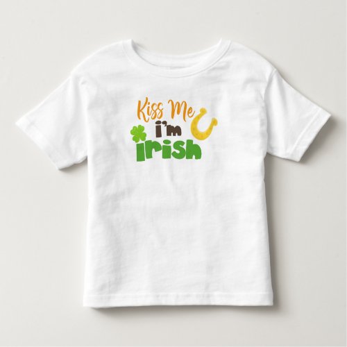 Saint Patricks Day Clovers Kiss Me Im Irish Toddler T_shirt