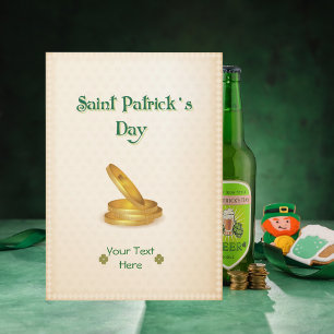 Saint Patricks Day Coins  Custom  Card
