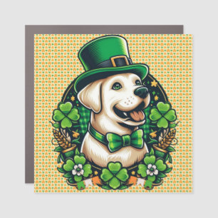 Saint Patrick's Day Cute Dog Car Magnet