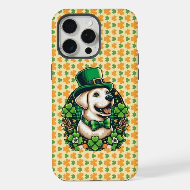 Saint Patrick's Day Cute Dog Iphone Case (Back)