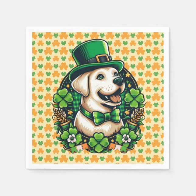 Saint Patrick's Day Cute Dog Napkins (Front)