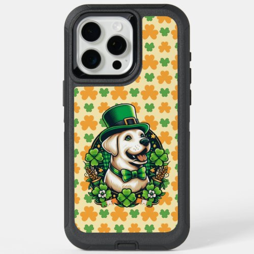 Saint Patricks Day Cute Dog iPhone 15 Pro Max Case