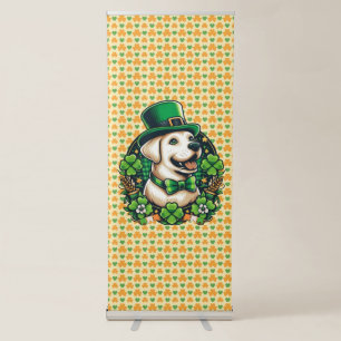 Saint Patrick's Day Cute Dog Retractable Banner