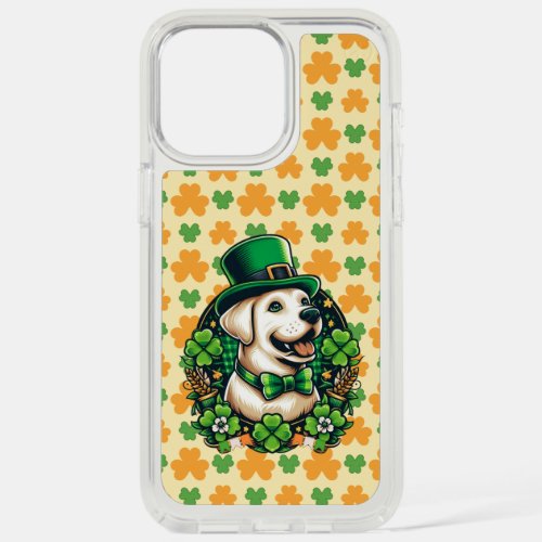 Saint Patricks Day Cute Dog iPhone 15 Pro Max Case