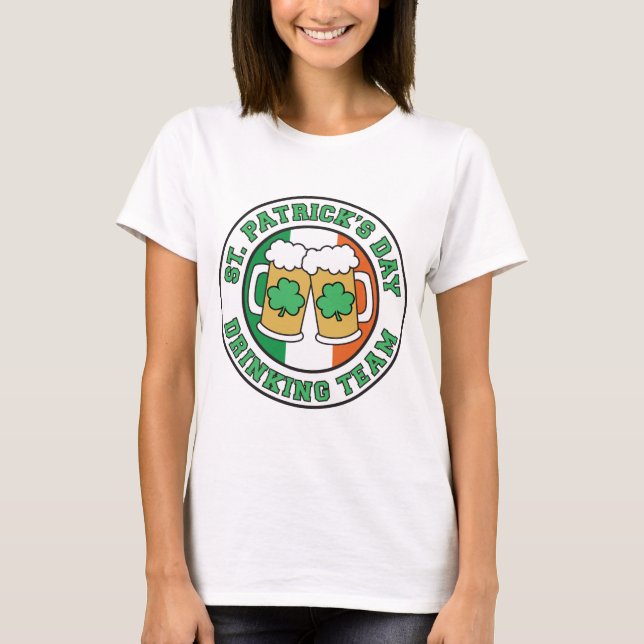 Saint Patrick's Day Drinking Team T-Shirt (Front)
